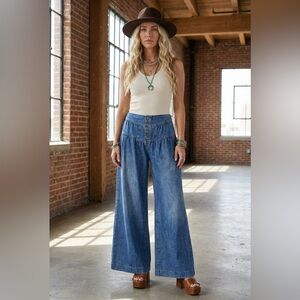 NWT Cello High Rise Retro Wide Leg Denim Jeans Pants